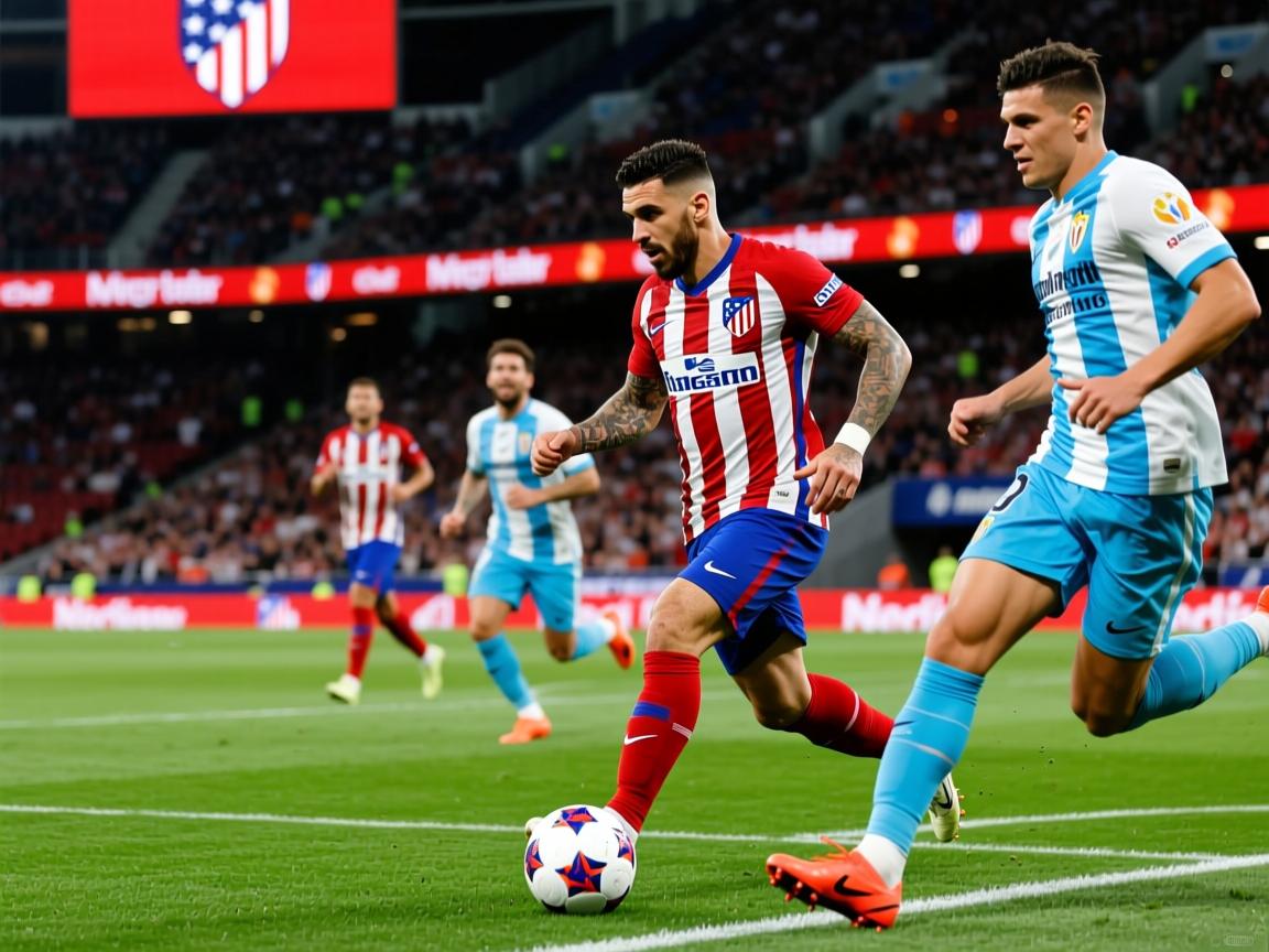 马德里竞技主场击败马拉加，苏亚雷斯进球